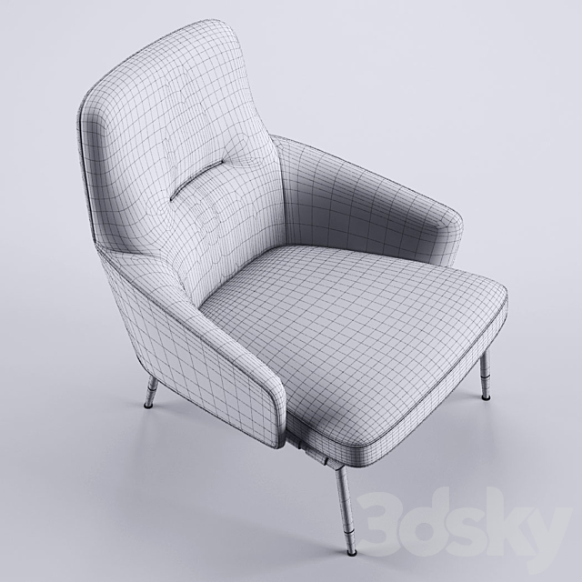 Minotti Coley Armchair 3DSMax File - thumbnail 3