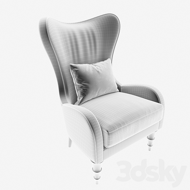 Minotti Collezioni Uphostered Armchair 3DSMax File - thumbnail 2