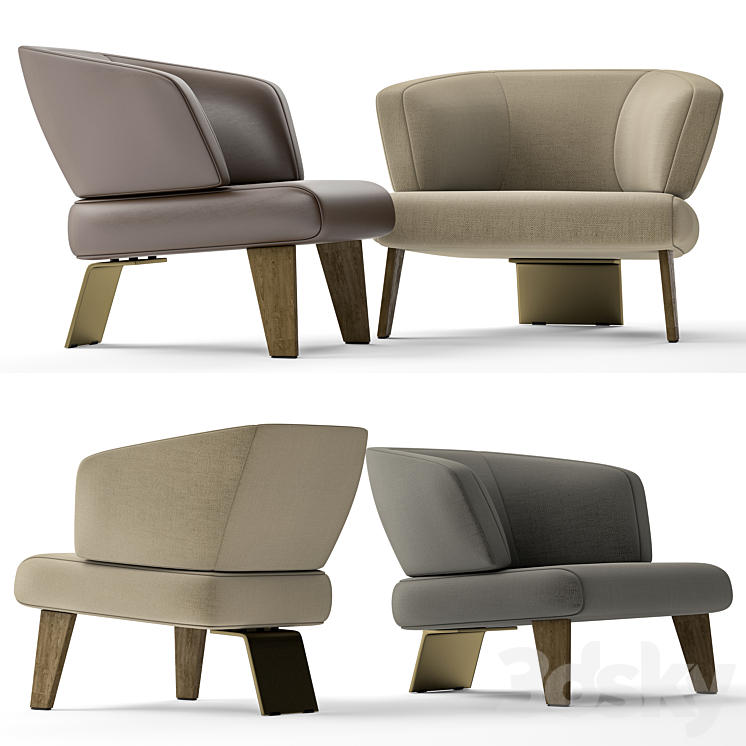 Minotti creed chair 3DS Max - thumbnail 1