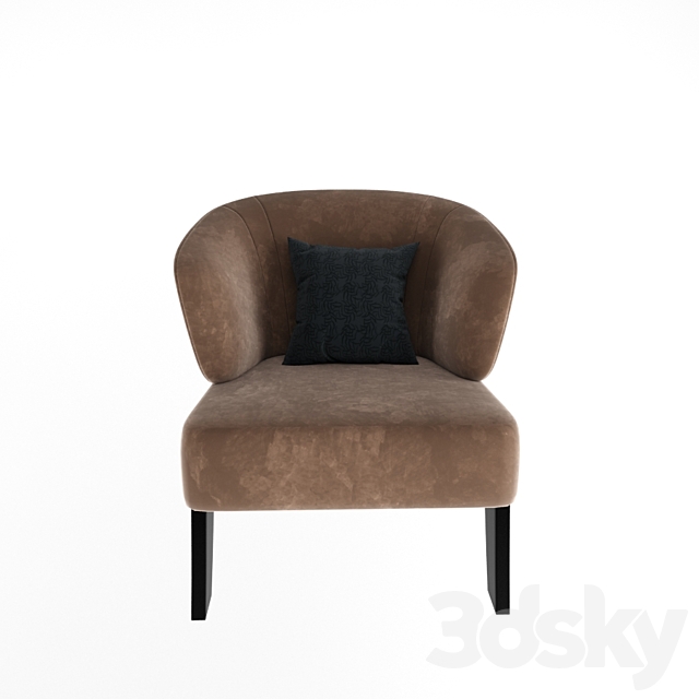 Minotti Creed Small Armchair 3DS Max Model - thumbnail 2