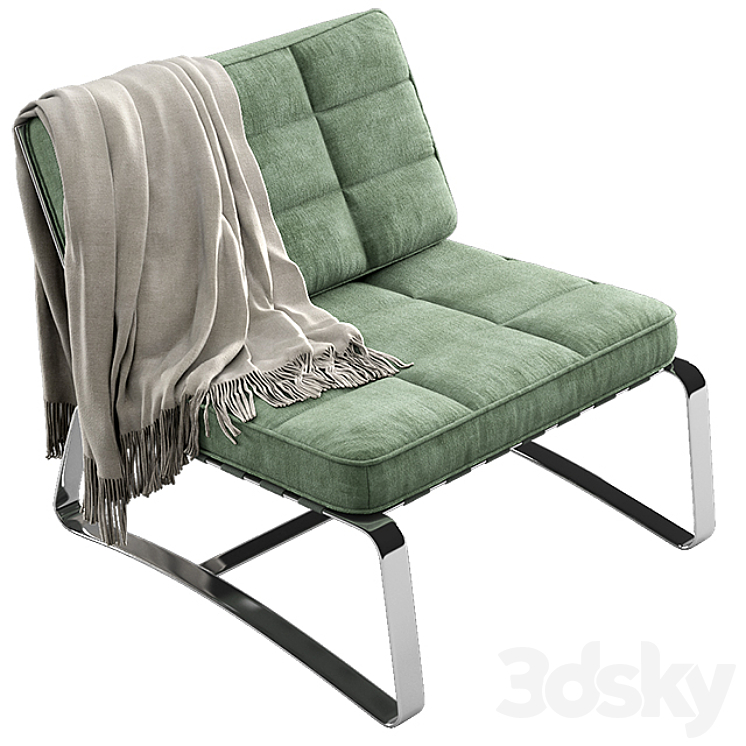 Minotti delaunay quilt 3DS Max - thumbnail 2