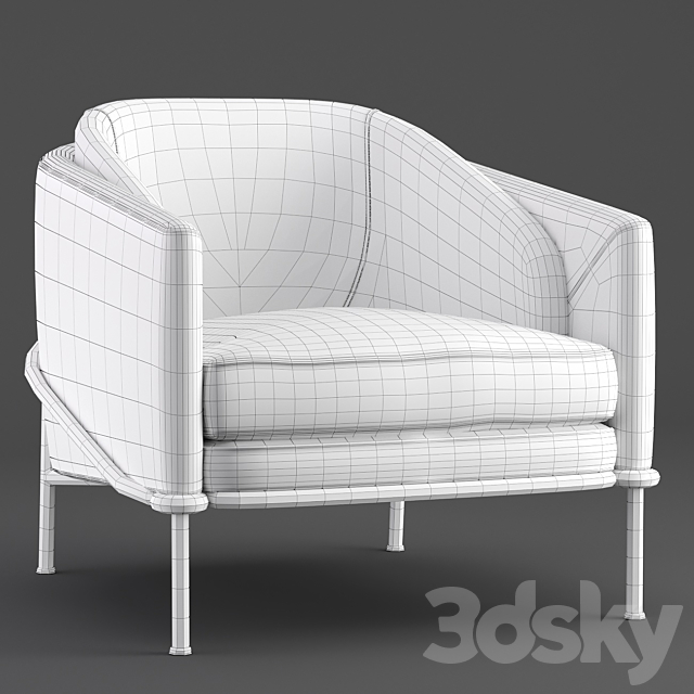 Minotti fil noir 3DS Max Model - thumbnail 3