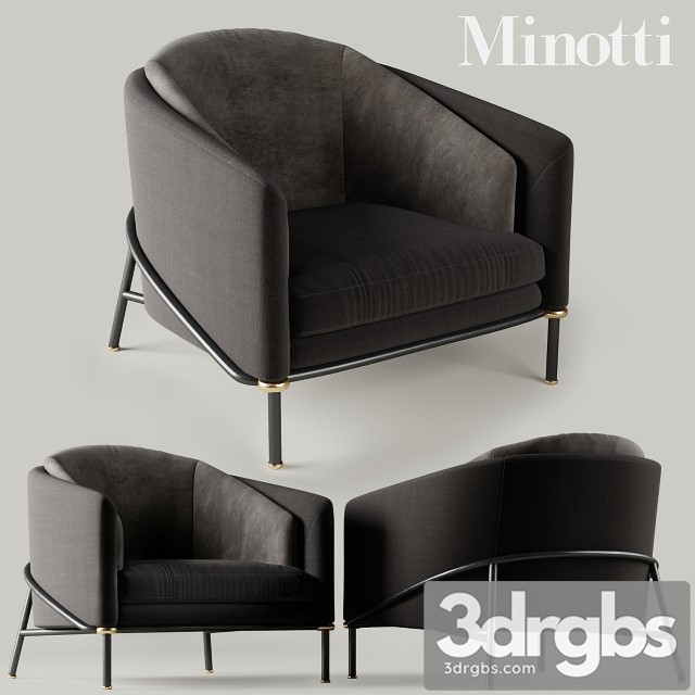 Minotti Fil Noir Black 3dsmax Download - thumbnail 1