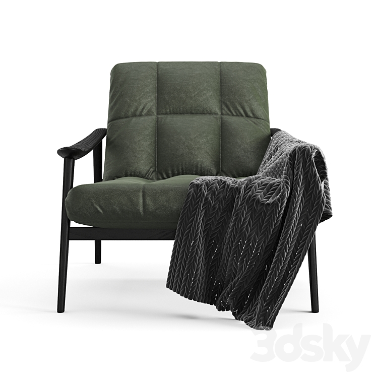 Minotti fynn armchair 3DS Max - thumbnail 2