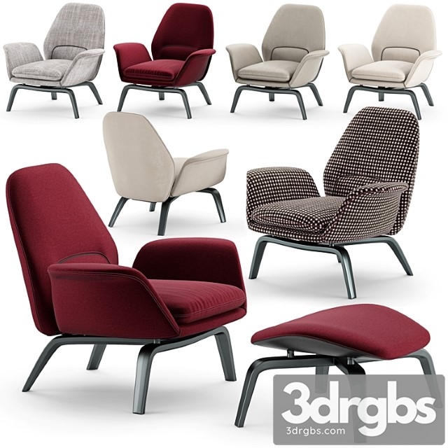 Minotti Gilliam Armchair 4 3dsmax Download - thumbnail 1