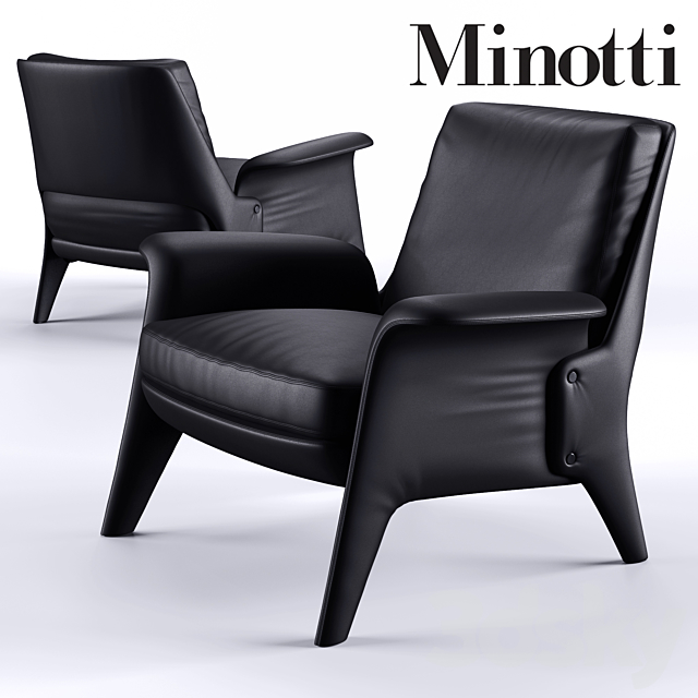 Minotti Glover Armchair 3DSMax File - thumbnail 1