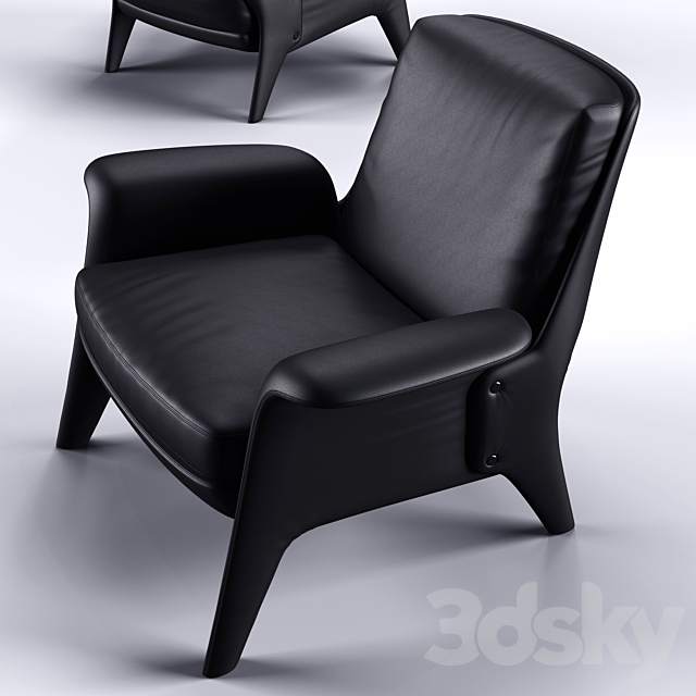 Minotti Glover Armchair 3DSMax File - thumbnail 3