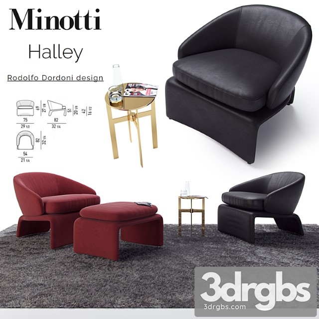 minotti halley 3dsmax Download - thumbnail 1