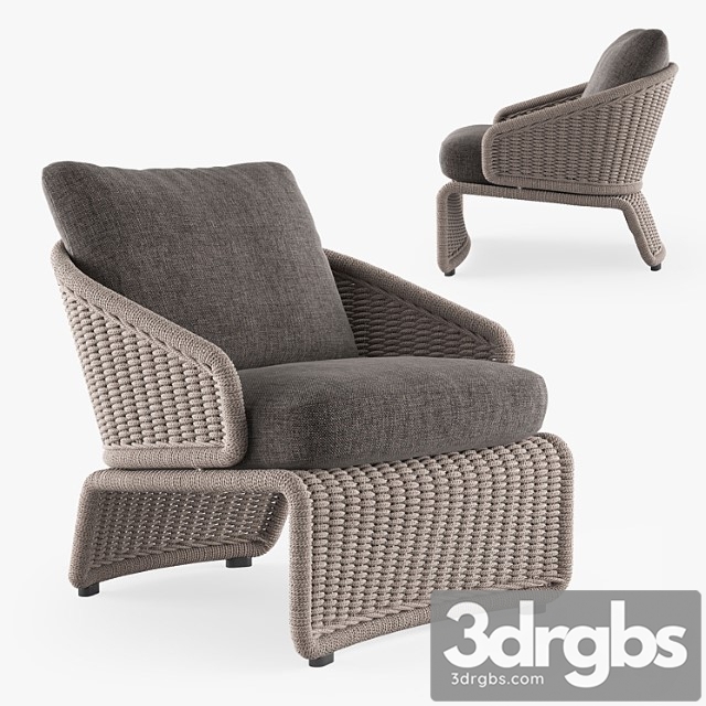 Minotti Halley Outdoor Armchair 2 3dsmax Download - thumbnail 1