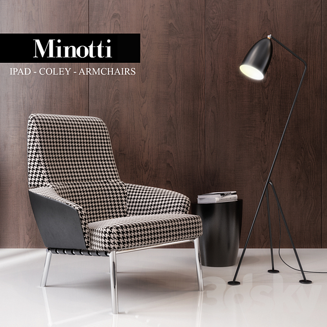 Minotti Ipad – COLEY – ARMCHAIRS 3DSMax File - thumbnail 1