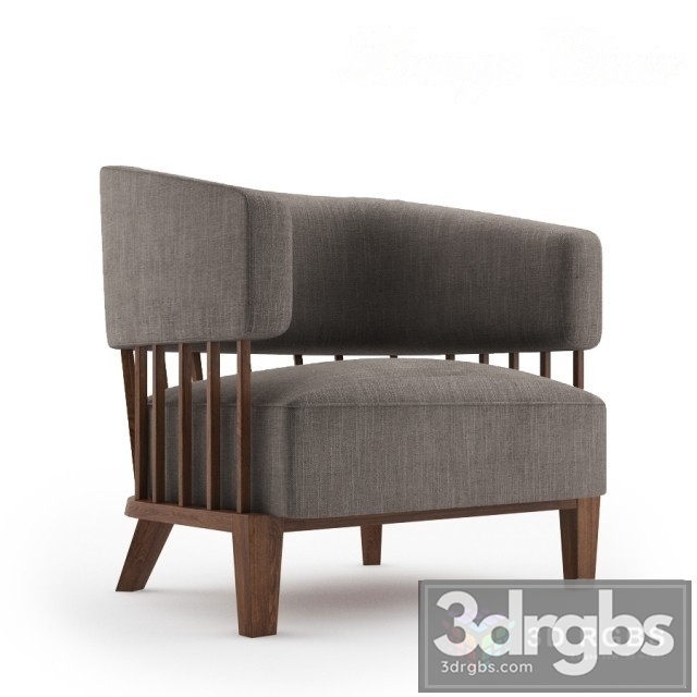 Minotti Jacques Armchair 3dsmax Download - thumbnail 1