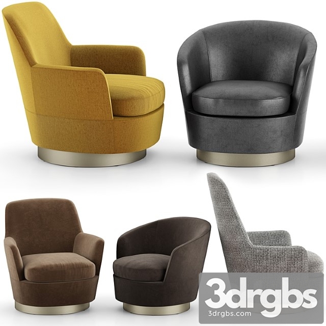 Minotti jacques armchairs 3dsmax Download - thumbnail 1