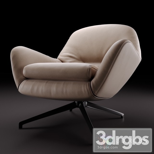 Minotti jensen Armchair 04 3dsmax Download - thumbnail 1