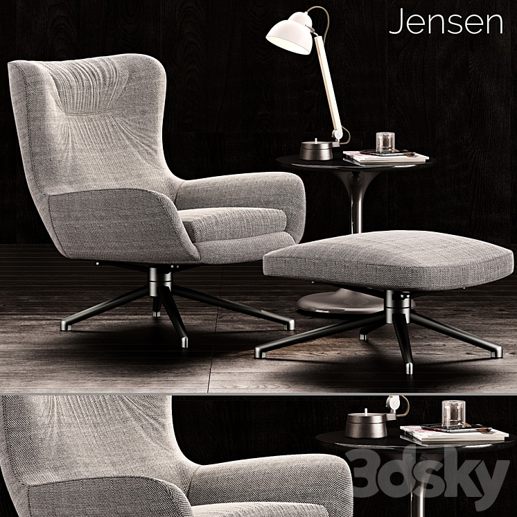 Minotti Jensen Armchair 3DS Max - thumbnail 1