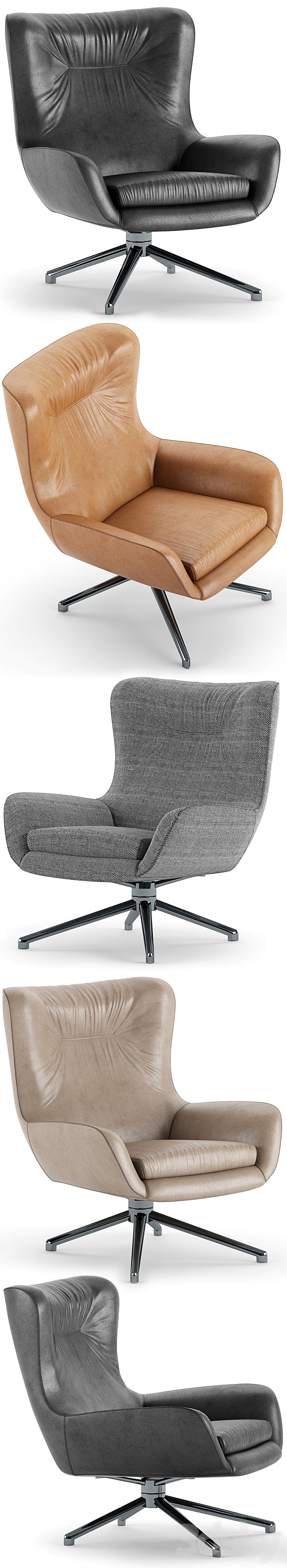 Minotti Jensen Armchair 3ds Max - thumbnail 2