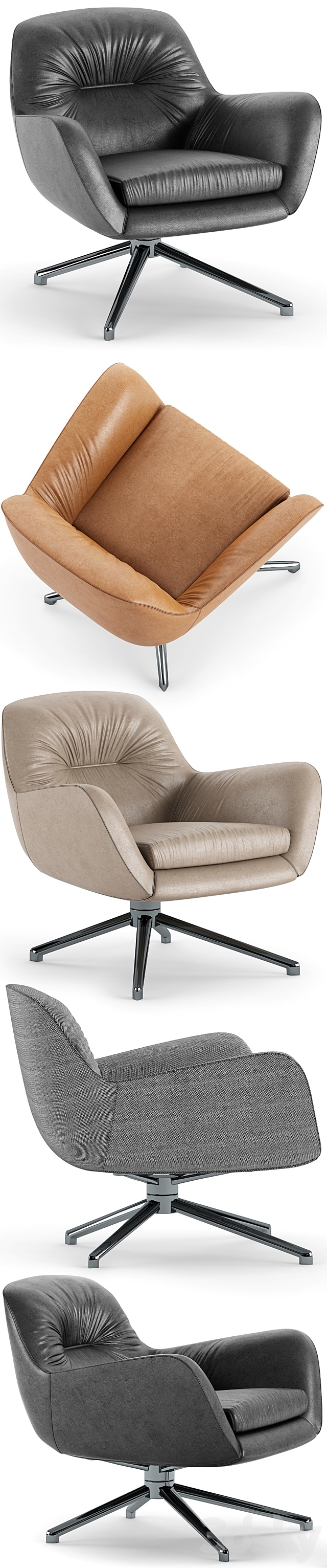 Minotti Jensen Armchair 3ds Max - thumbnail 2