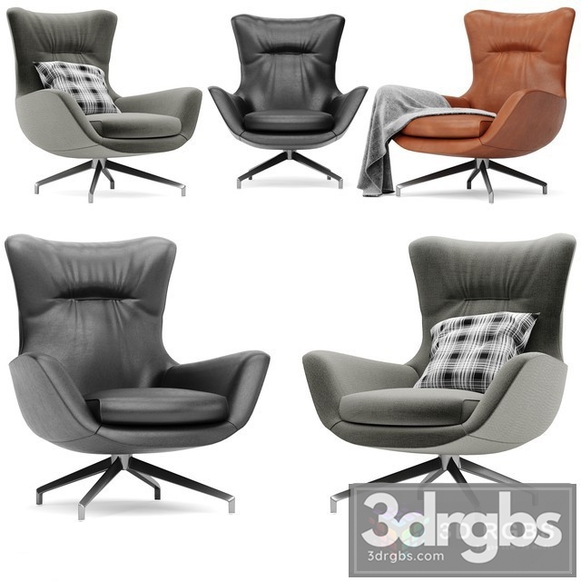 Minotti Jensen Armchair 3dsmax Download - thumbnail 1