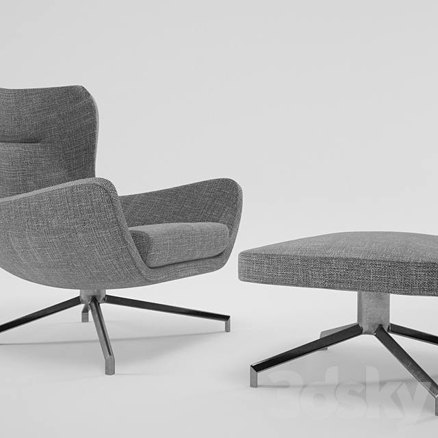 minotti jensen armchair 3DSMax File - thumbnail 1