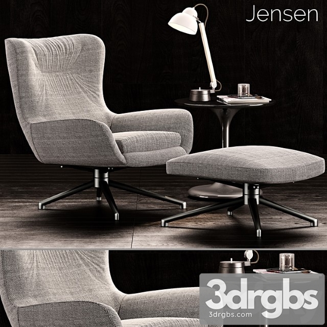 Minotti Jensen Armchair 4 3dsmax Download - thumbnail 1