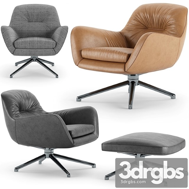 Minotti jensen armchair_2 3dsmax Download - thumbnail 1