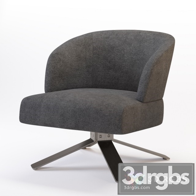 Minotti Kreslo Creed Armchair 3dsmax Download - thumbnail 1