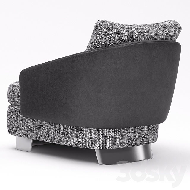 Minotti Lawson Large Armchair 3ds Max - thumbnail 2