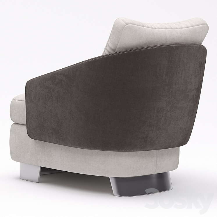 Minotti Lawson Medium Armchair 3DS Max - thumbnail 2