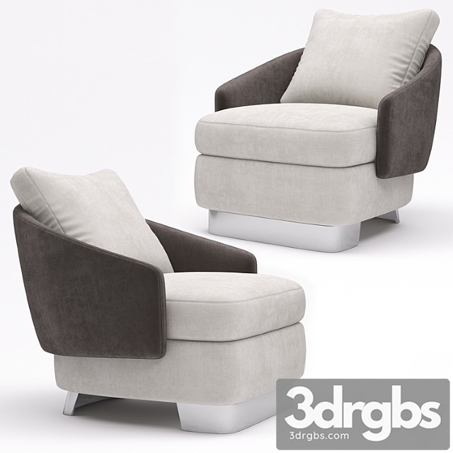 Minotti Lawson Medium Armchair 3dsmax Download - thumbnail 1