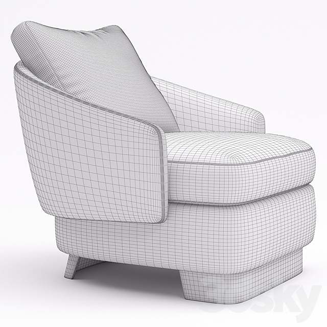 Minotti Lawson Medium Armchair 3DSMax File - thumbnail 3