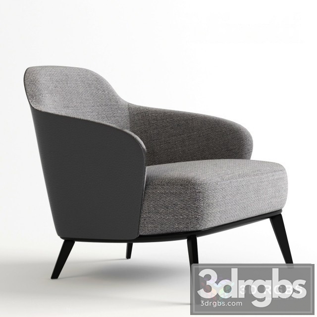 Minotti Leslie Armchair 02 3dsmax Download - thumbnail 1