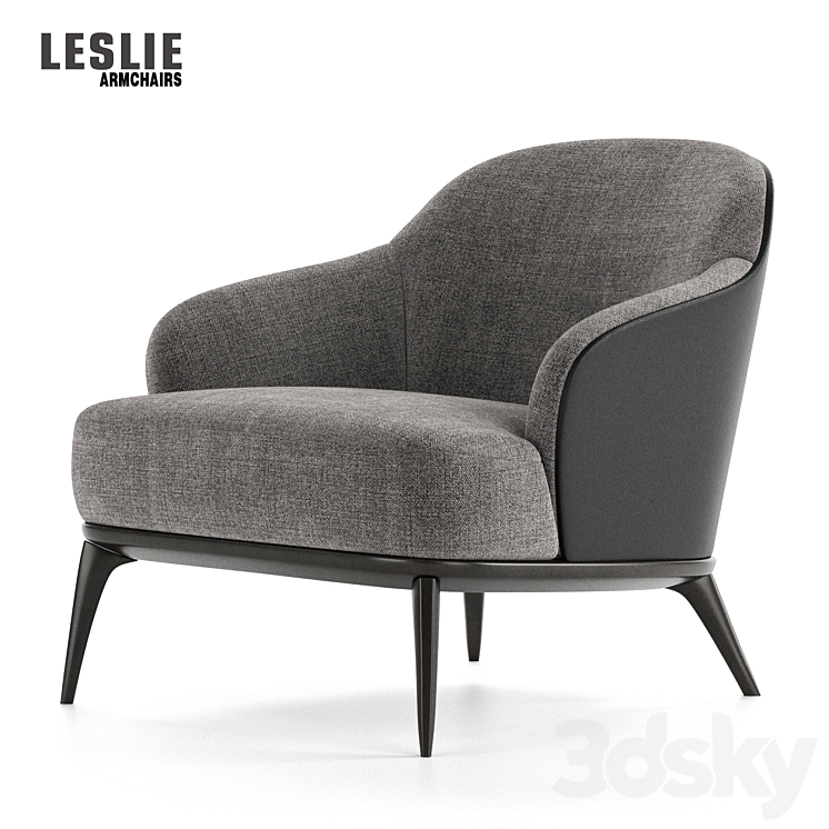 Minotti LESLIE ARMCHAIR 3DS Max Model - thumbnail 1