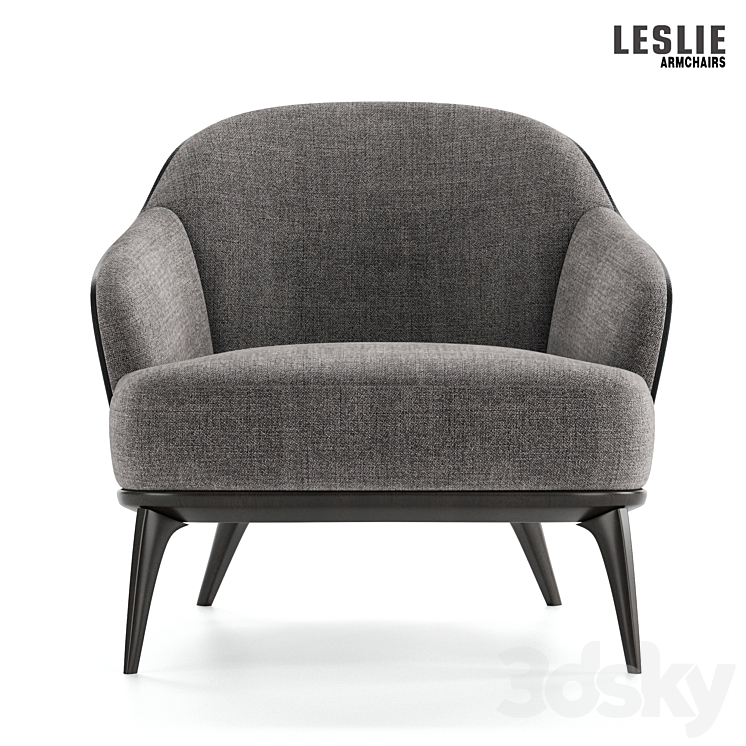 Minotti LESLIE ARMCHAIR 3DS Max Model - thumbnail 2