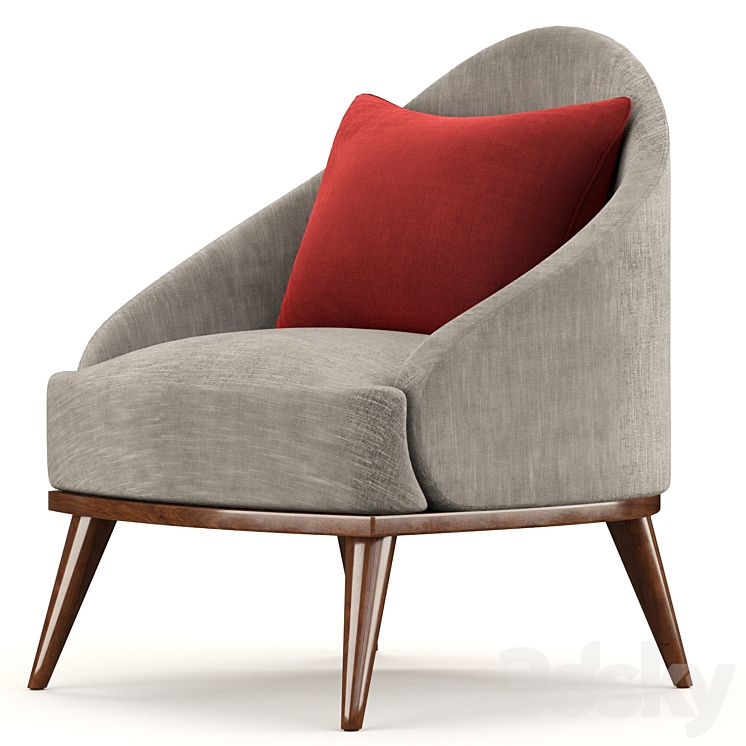 Minotti Leslie Armchair 3DS Max - thumbnail 1