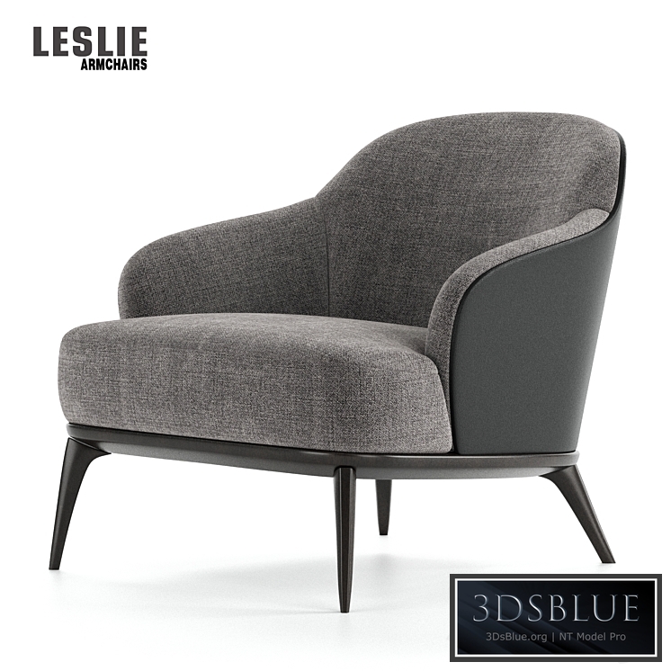 Minotti LESLIE ARMCHAIR 3DS Max - thumbnail 3