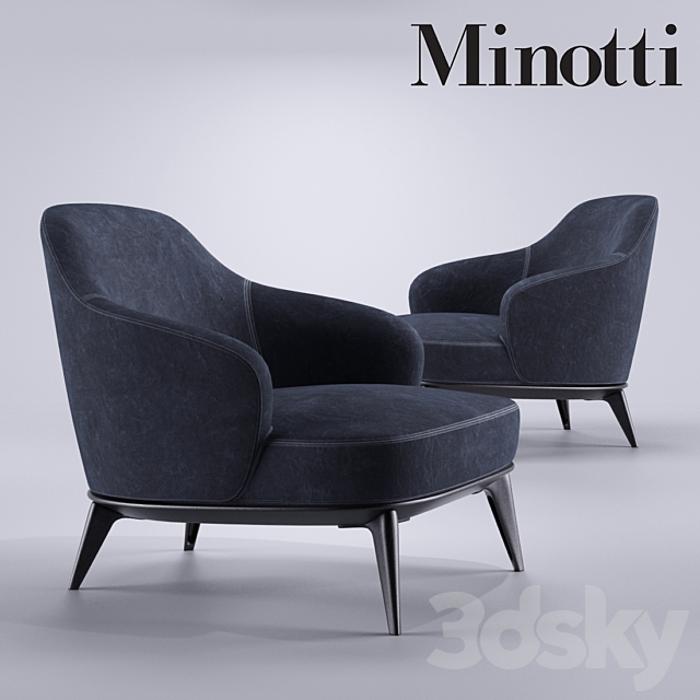 Minotti Leslie Poltrona Armchair 3DSMax File - thumbnail 1