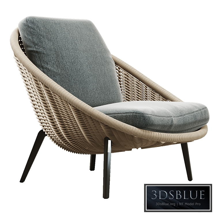 Minotti Lido Cord Outdoor Armchair 3DS Max - thumbnail 3