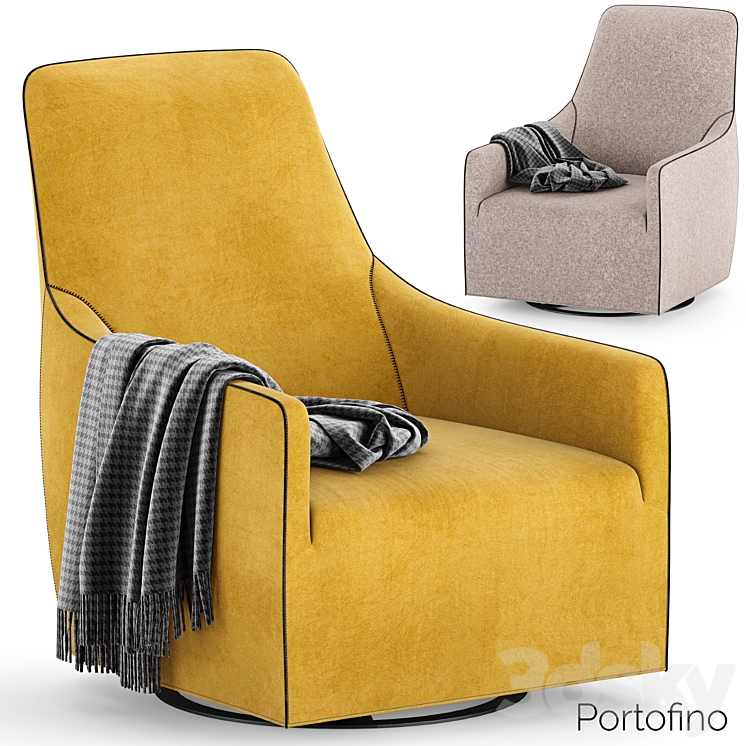 Minotti Portofino Armchair 1 3DS Max - thumbnail 2