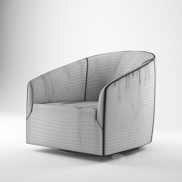 Minotti Portofino Armchair 3DS Max Model - thumbnail 2