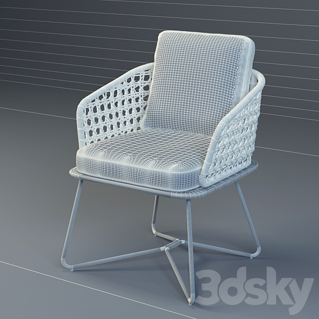 Minotti rivera little armchair 3DSMax File - thumbnail 2