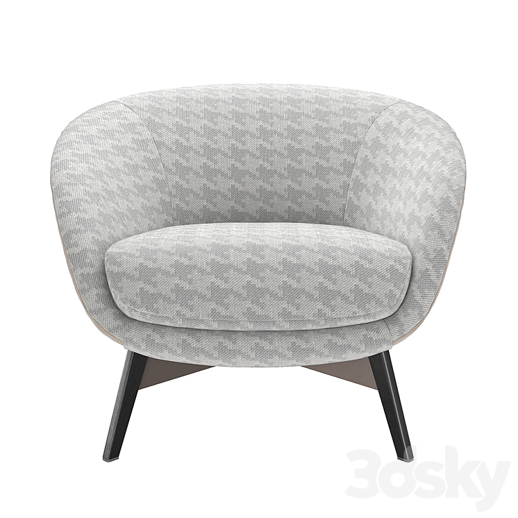 Minotti Russell Armchair Fixed 3DS Max - thumbnail 2