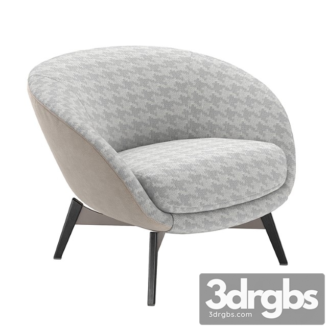 Minotti russell armchair fixed 3dsmax Download - thumbnail 1