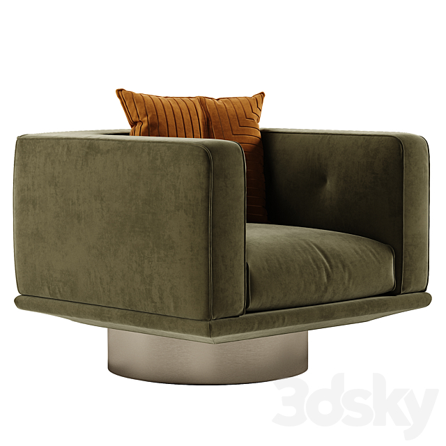 Minotti Sally armchair 3DS Max Model - thumbnail 5