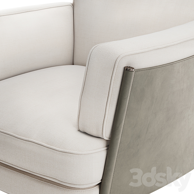 Minotti shelley armchair 3DS Max Model - thumbnail 2