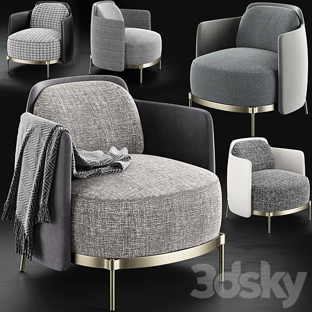 Minotti Tape Armchair 2 3dsMax Model - thumbnail 1