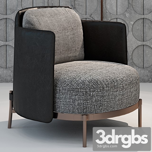 Minotti tape armchair 3 3dsmax Download - thumbnail 1