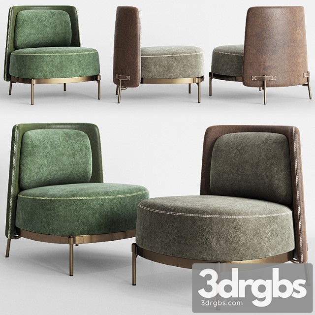 Minotti tape armchair_2 3dsmax Download - thumbnail 1