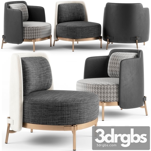 Minotti Tape Armchairs 3dsmax Download - thumbnail 1