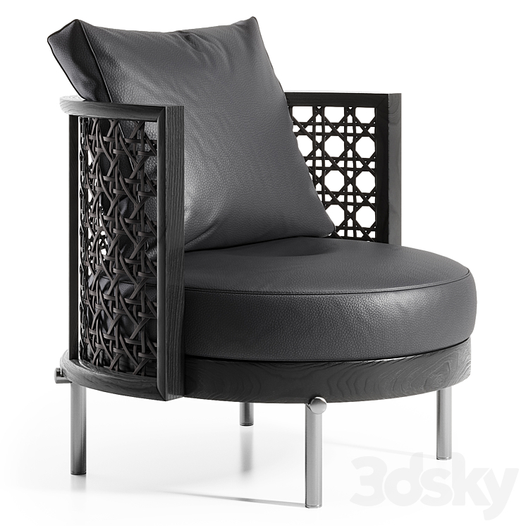 Minotti Torii Nest Armchair 3DS Max Model - thumbnail 1