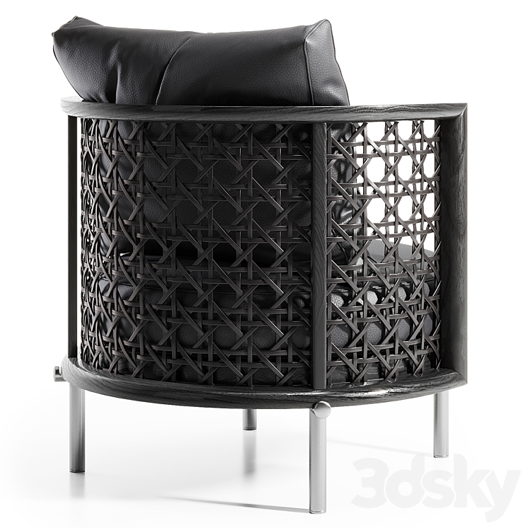 Minotti Torii Nest Armchair 3DS Max Model - thumbnail 2