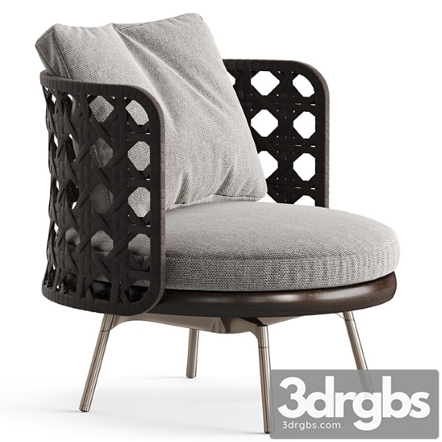 Minotti Torii Nest Armchair 3dsmax Download - thumbnail 1